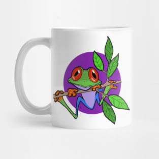 Tree Frog On Branch With Purple Sphere Original Art Mug